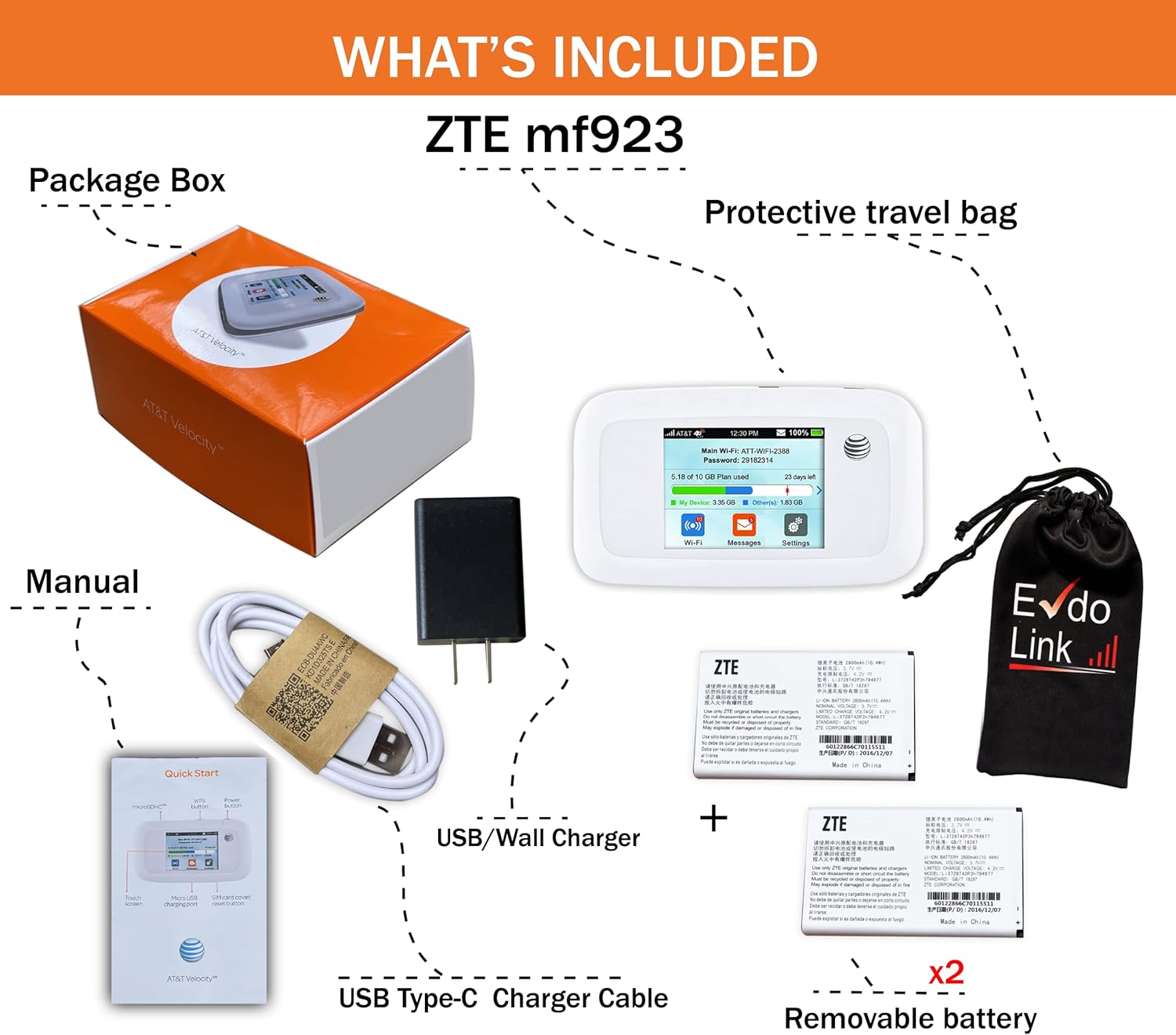 Mobile Hotspot 4G LTE Router MF923 150Mbps 10 Devices A7