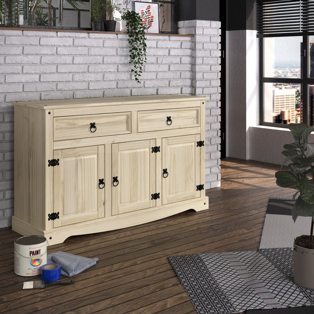 Wood Buffet Sideboard Barewood A7