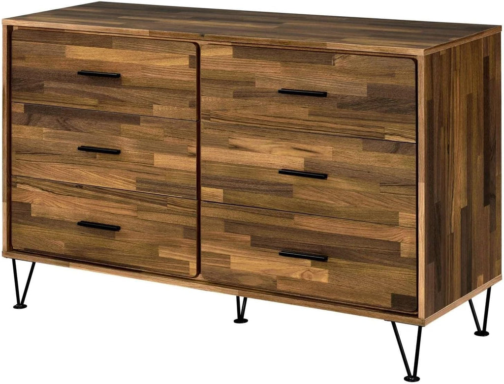 Walnut Wooden Dresser 6-Drawer k7