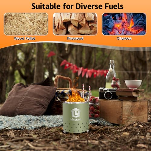 Tabletop Fire Pit Stainless Steel Portable Camping Stove a7