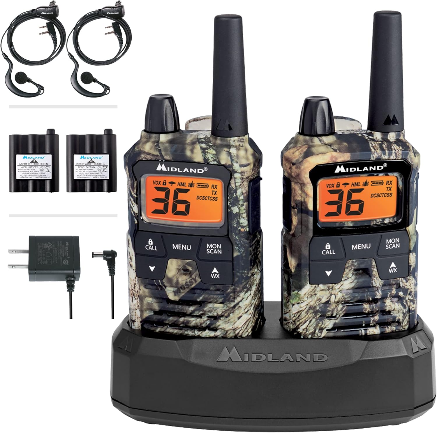 GMRS Long Range Walkie Talkie Two Way Radio with NOAA Weather Alert 6 Pack K7