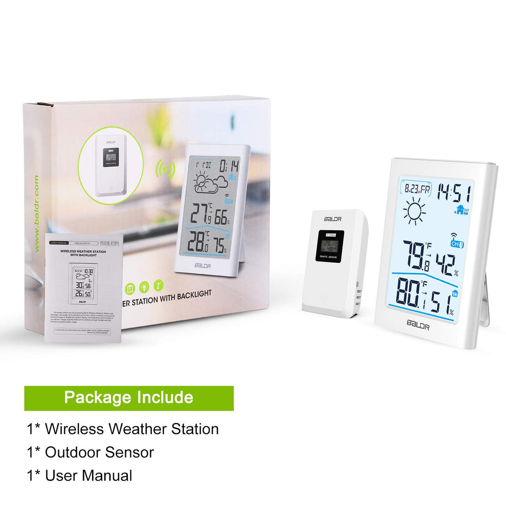 Wireless Indoor Outdoor Thermometer Hygrometer with Remote Sensor k7