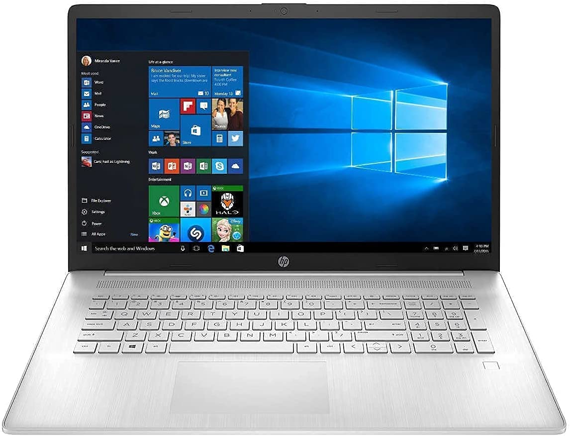 HP Premium 17 Laptop, 17.3" HD+ 6-Core Touchscreen, AMD Ryzen 5 5500U Radeon Graphics, 16GB RAM, 512GB SSD+1TB HDD, WiFi, HDMI, Webcam, Windows 11 Home,W/ 9H HDMI Cable