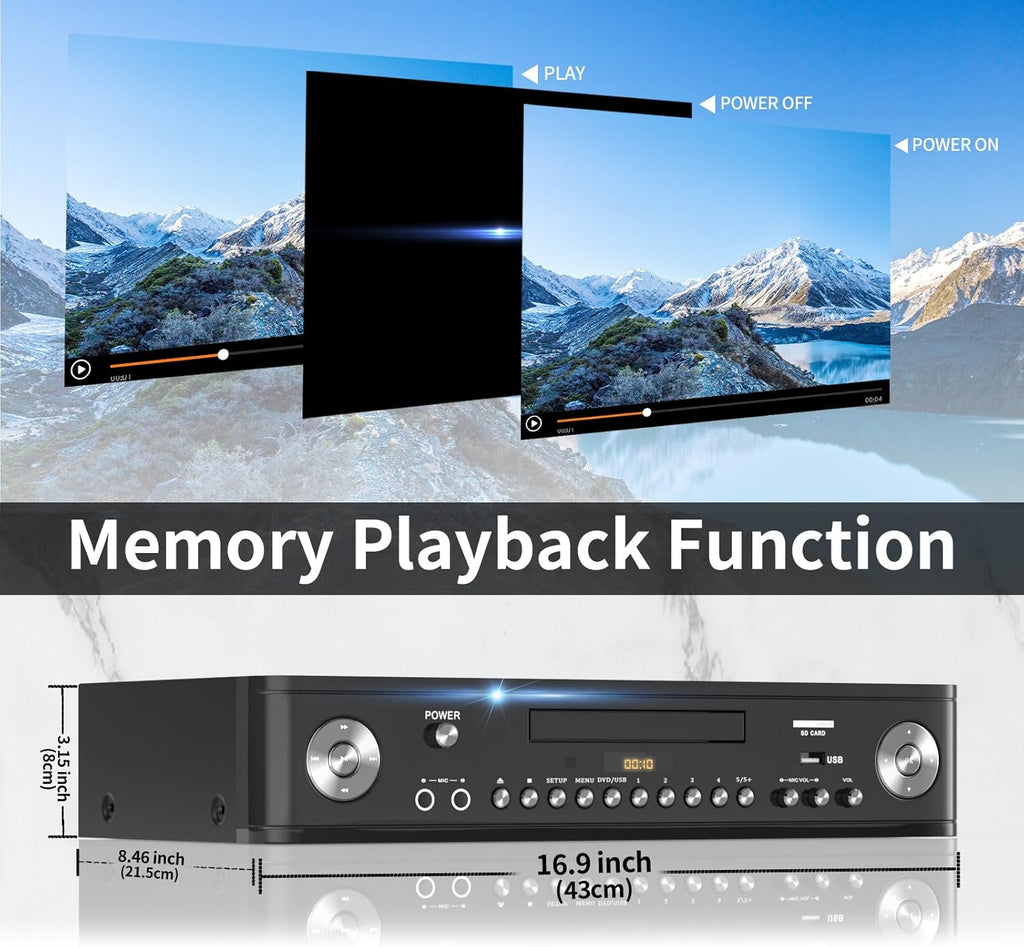 DVD Player for TV 1080P HDMI USB SD Region Free Remote A7