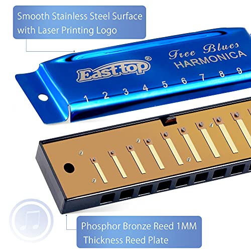 Harmonica Key of C, 10 Holes 20 Tones Mouth Organ a7