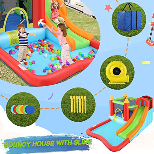 Inflatable Bouncy Castle with Ball Pit and Slide k7
