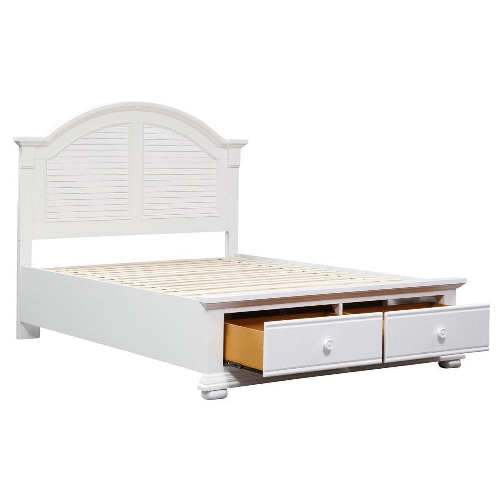 Farmhouse Wood Queen Panel Headboard White k7