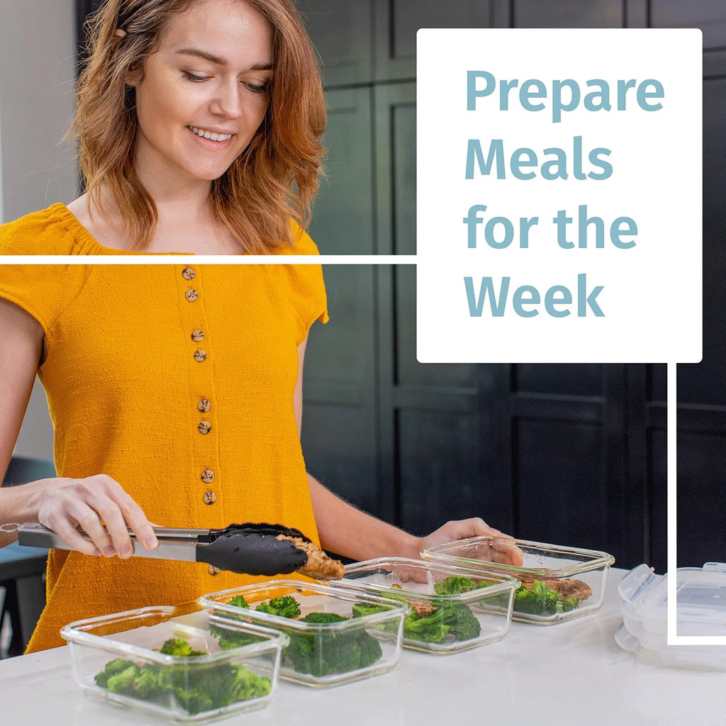 Glass Food Storage Containers with Locking Lids 4pk A7