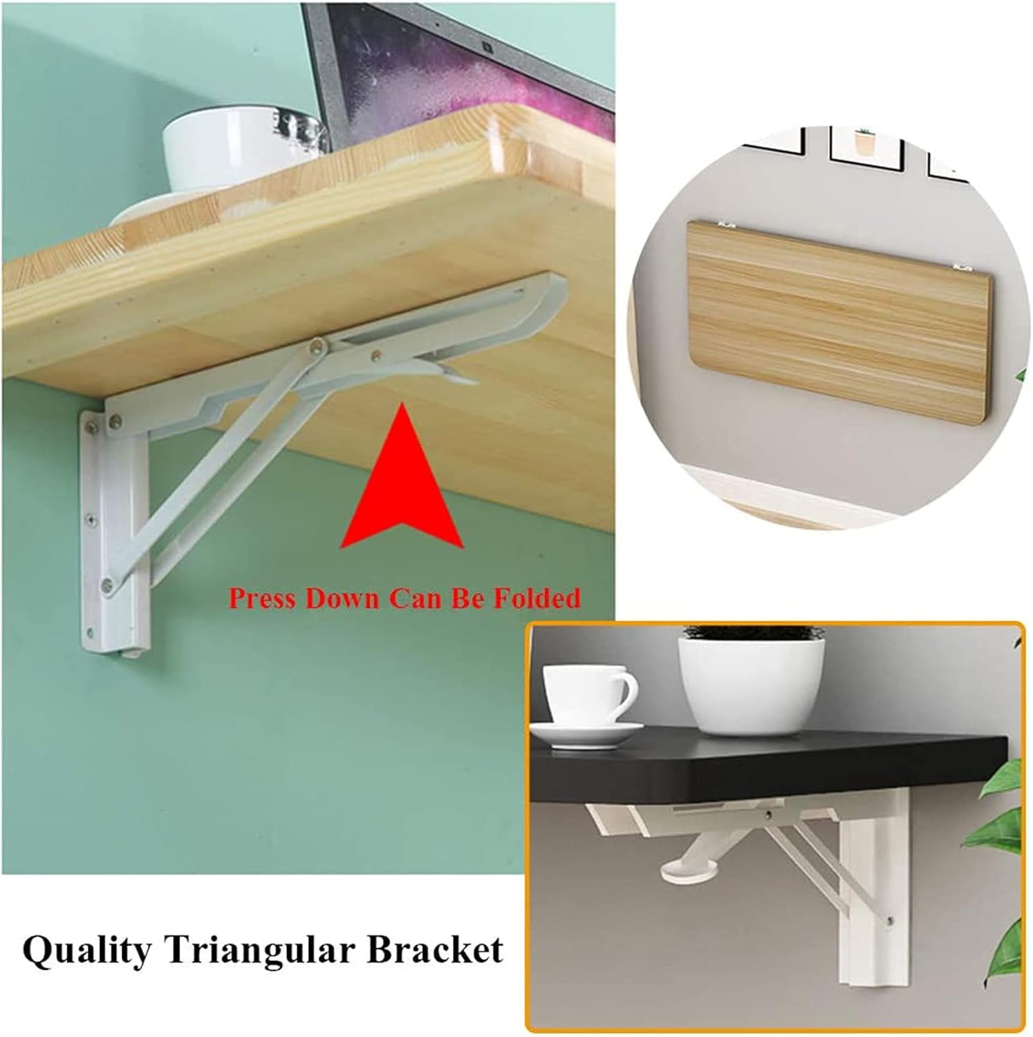 Wall Mounted Fold Down Desk for Small Spaces 7k