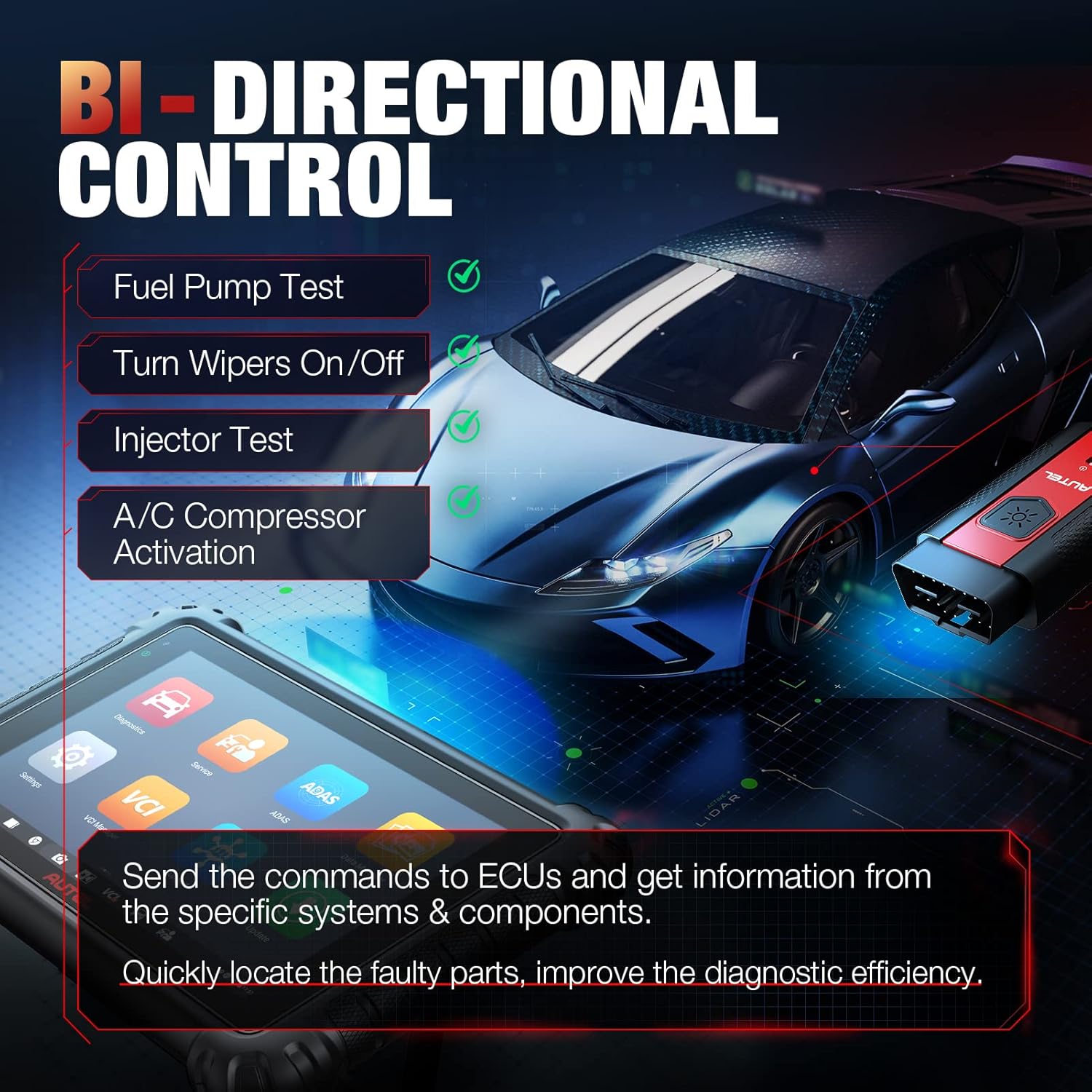 Diagnostic Scanner with ECU Coding and Bidirectional Control k7