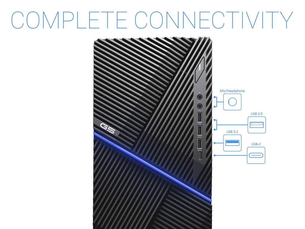 Gaming Desktop, Core i5, 8GB RAM, 2TB SSD, RX 5300, Win10 H7k
