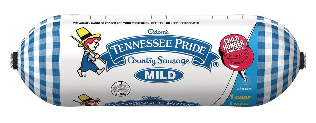 Odom Tennessee Pride Mild Sausage Roll, 16 Ounce - 12 per CASE.