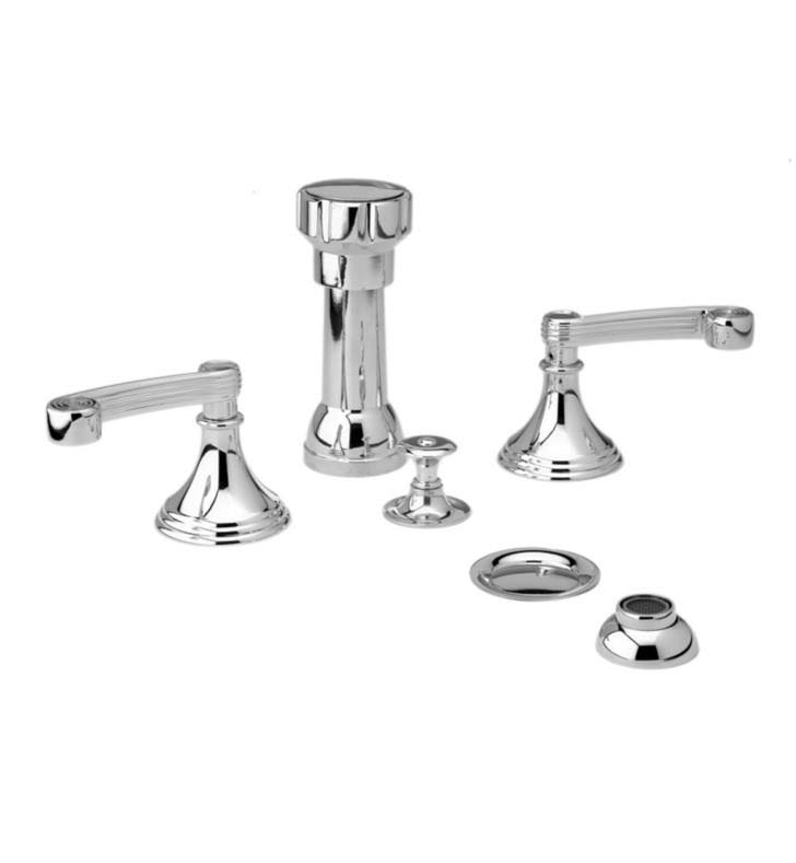 Deck Mounted Vertical Spray Bidet Faucet Set Polished Brass k7M