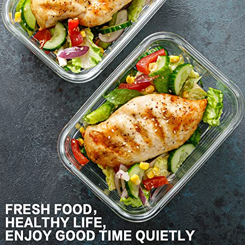 Glass Meal Prep Containers 10 Pack Airtight Bento Boxes K7m
