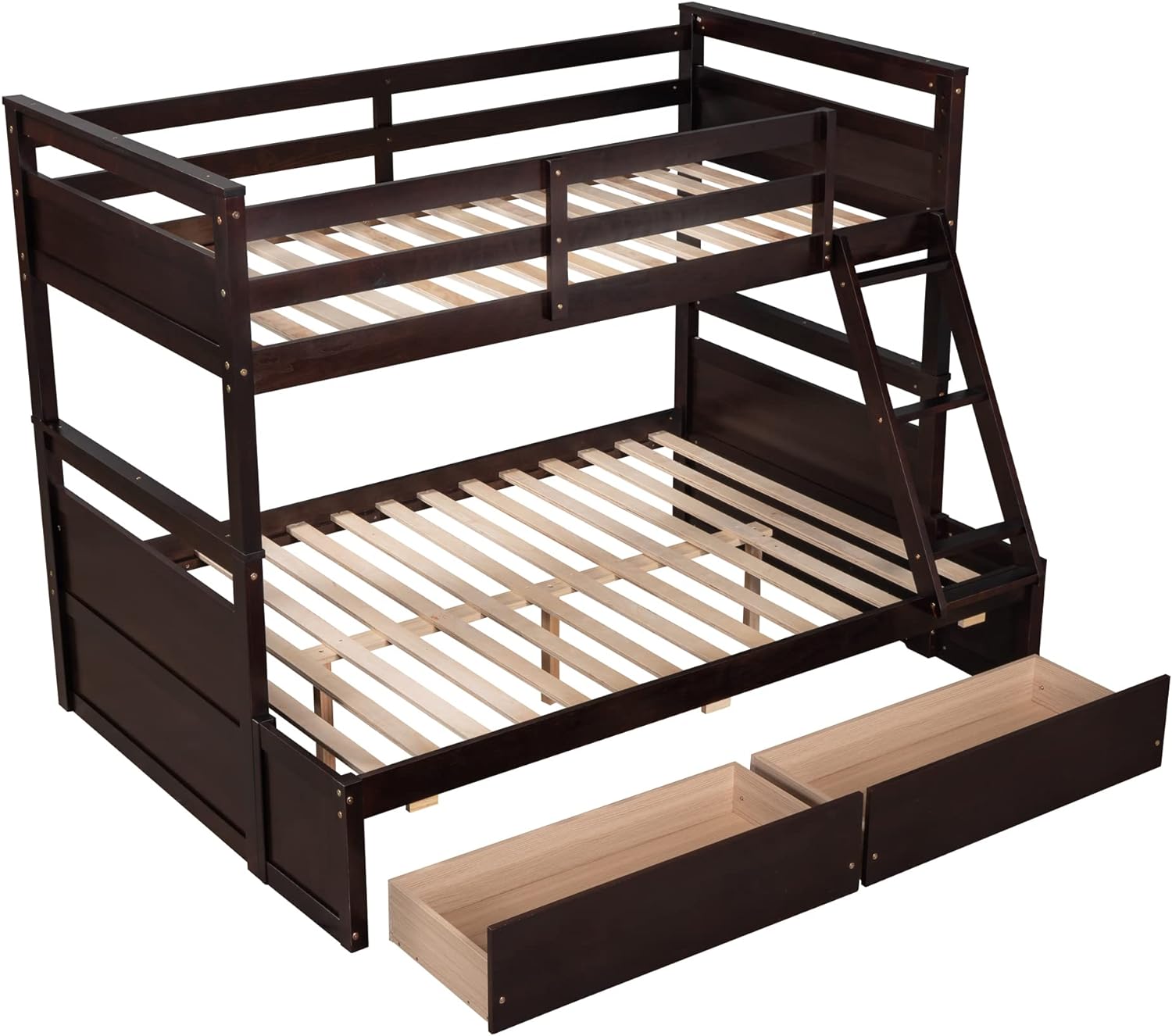Bunk Bed with Storage and Drawers, Convertible to Two Beds 7k