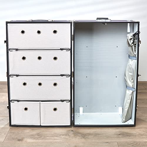 Wardrobe Trunk with Wheels 35x21x16 Purple k7