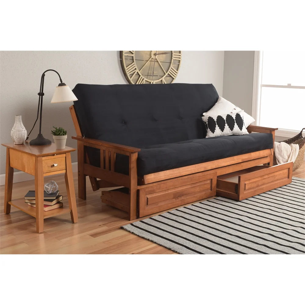 Futon with Suede Fabric Mattress a7
