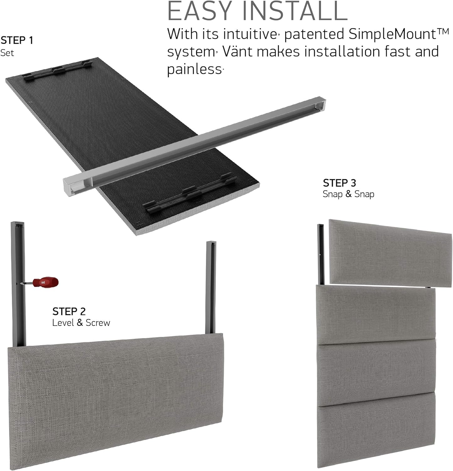 Micro Suede Upholstered Headboard Panels Queen Full Set of 4 k7