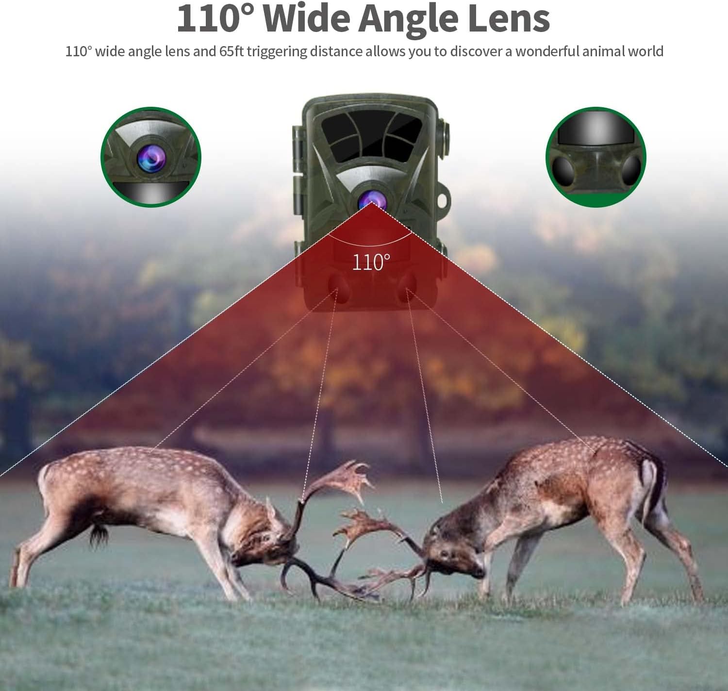 Trail Camera 4K 32MP with Night Vision 65ft a7