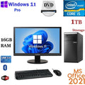 Restored Windows 11 ASUS i5 3.2 ghz 16GB RAM 1TB 22" LCD WiFi BT Desktop Computer PC Office21 Refurbished
