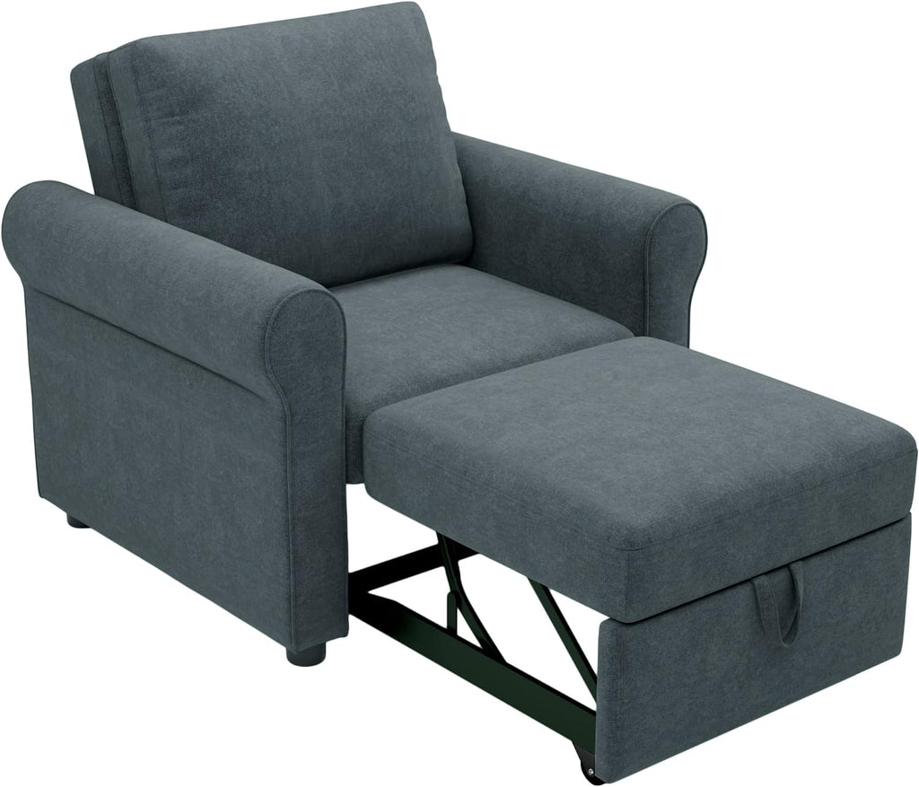 Sleeper Chair Convertible Sofa Bed Dark Blue k7
