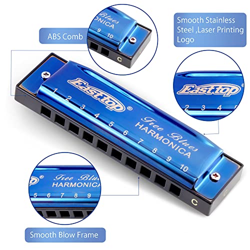 Harmonica Key of C, 10 Holes 20 Tones Mouth Organ a7