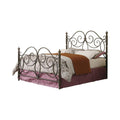 London Queen Metal Scroll Bed - Dark Bronze