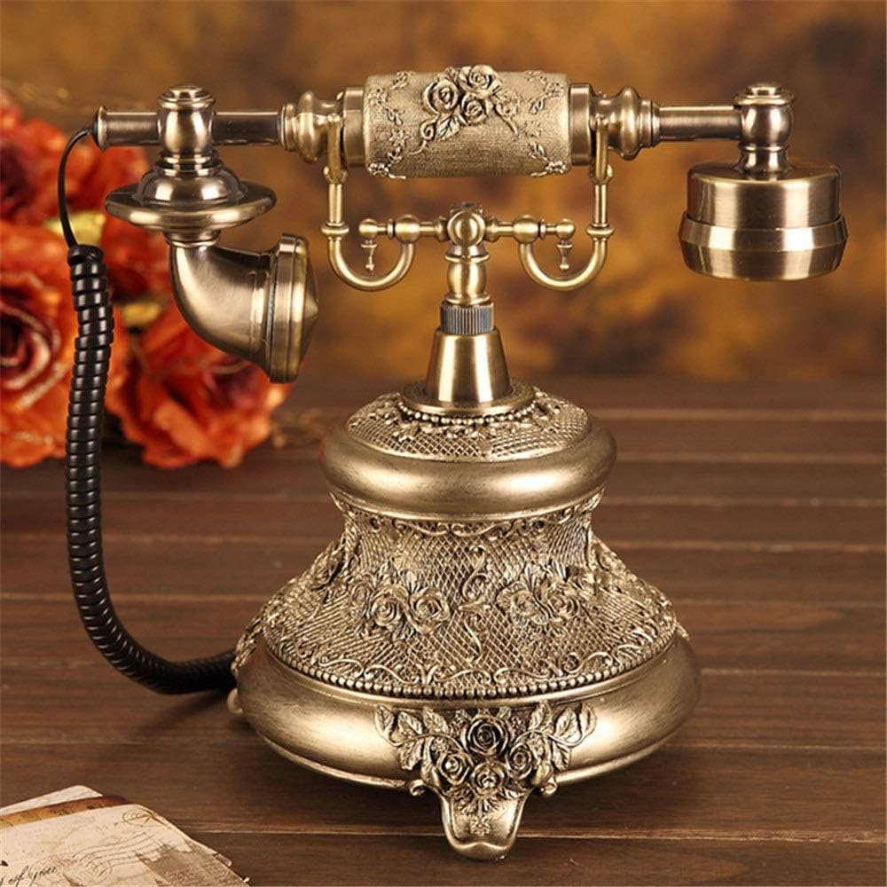 Retro Rotary Dial Landline Desk Phone for Home Decor k7