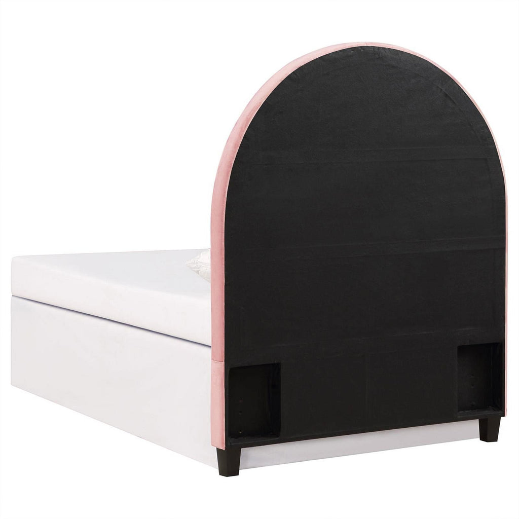 Arched Velvet Twin Headboard Blush k7