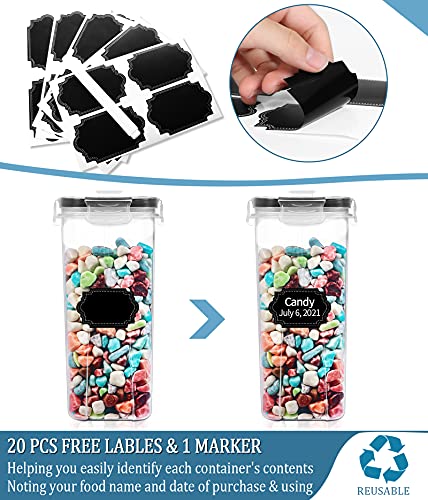 Airtight Cereal Storage Container with Lid 4 Pack 2.5L k7