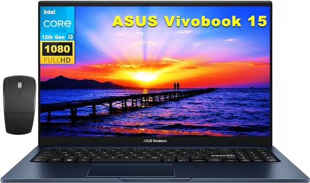 ASUS Vivobook 15 Laptop, 15.6" FHD Display, Intel Core i3-1215U Processor, 16GB RAM, 1TB SSD, Intel UHD Graphics, Student & Business, Thin and Light, Wi-Fi, Windows 11 Home in S Mode, Quiet Blue