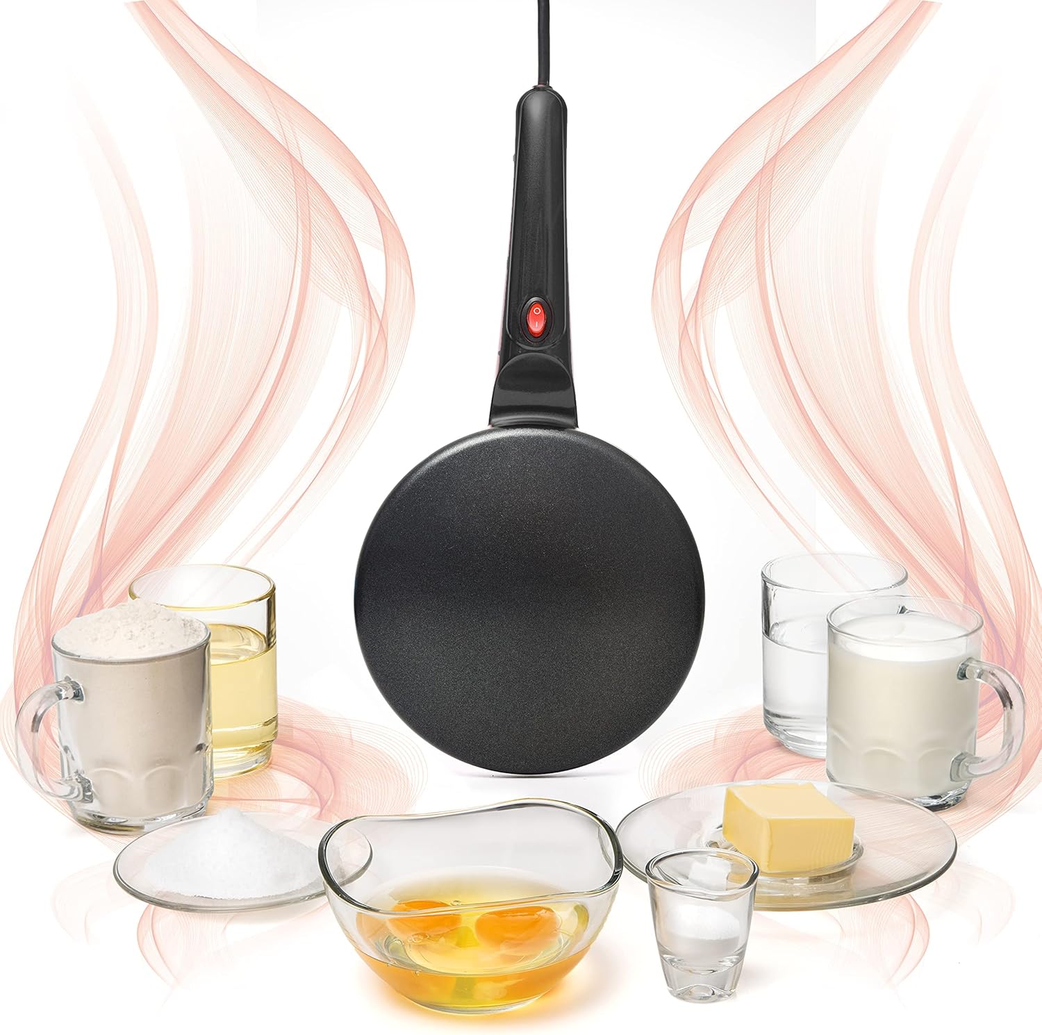 Electric Crepe Maker with Non-Stick Plate & Auto Power Off a7