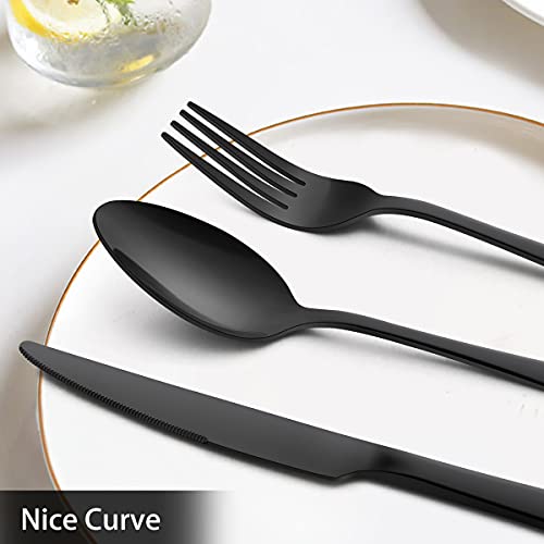 48-Piece Stainless Steel Flatware Set with Steak Knives, for 8, Dishwasher Safe k7