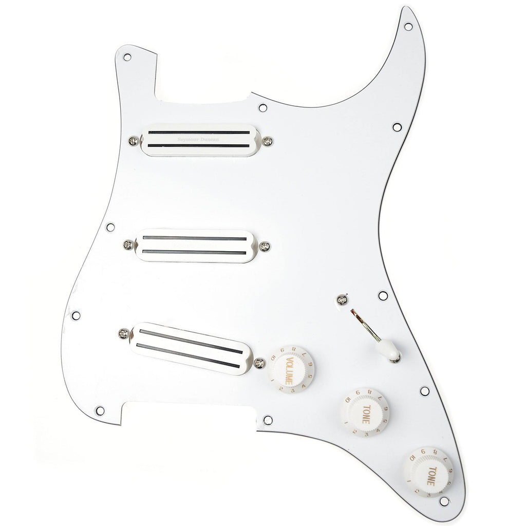 Triple Rails Loaded Pickguard White k7