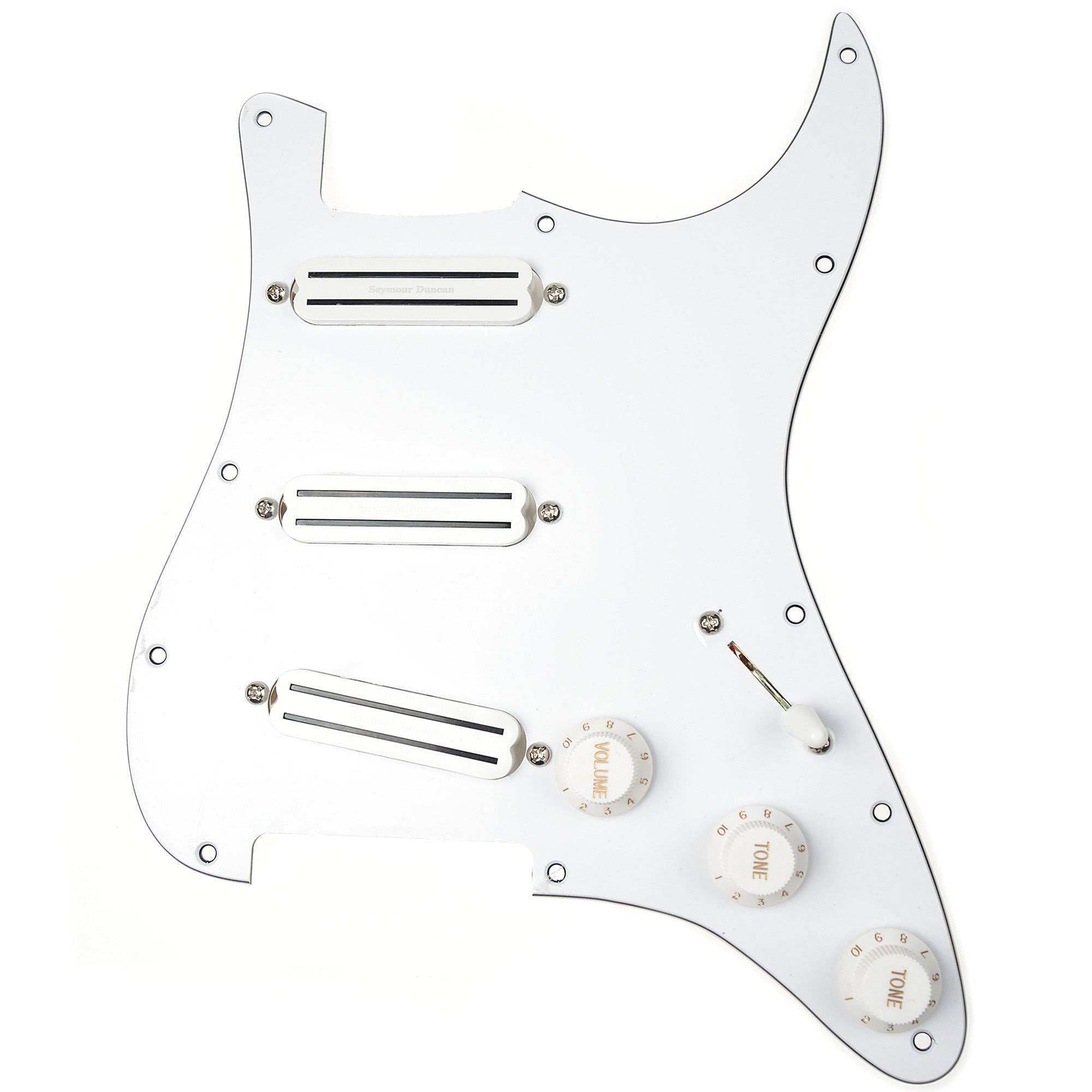 Triple Rails Loaded Pickguard White k7