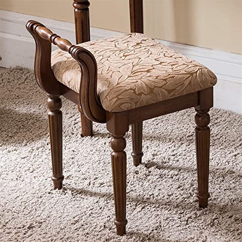 Makeup Vanity Stool with Backrest for Bedroom Dressing Table k7
