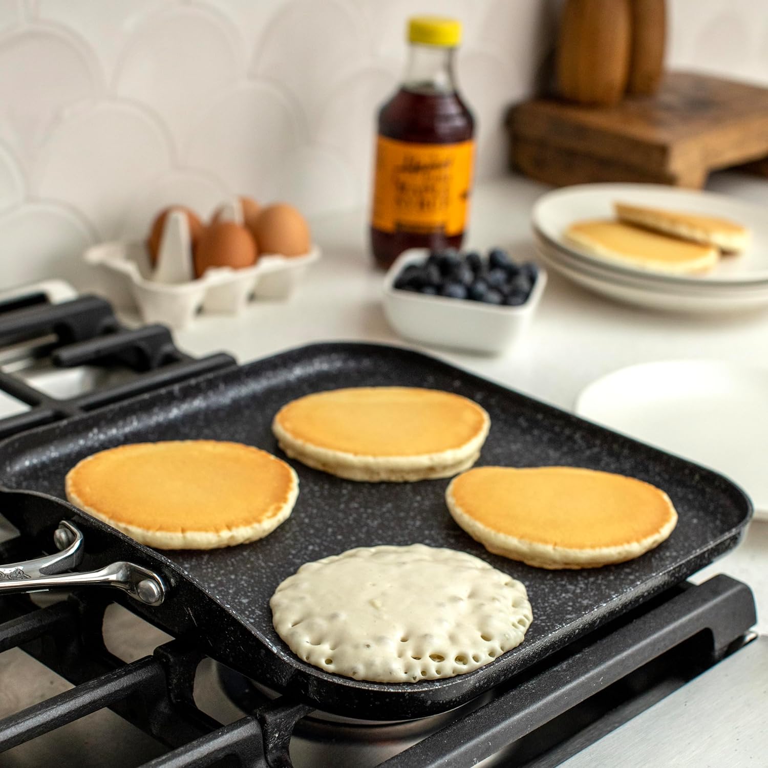 Aluminum Square Griddle 11-Inch Ceramic Coating A7