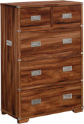 Sauder Vista Key 5-Drawer Dresser, L: 31.5 x W: 15.67 x H: 46.69, Blaze Acacia
