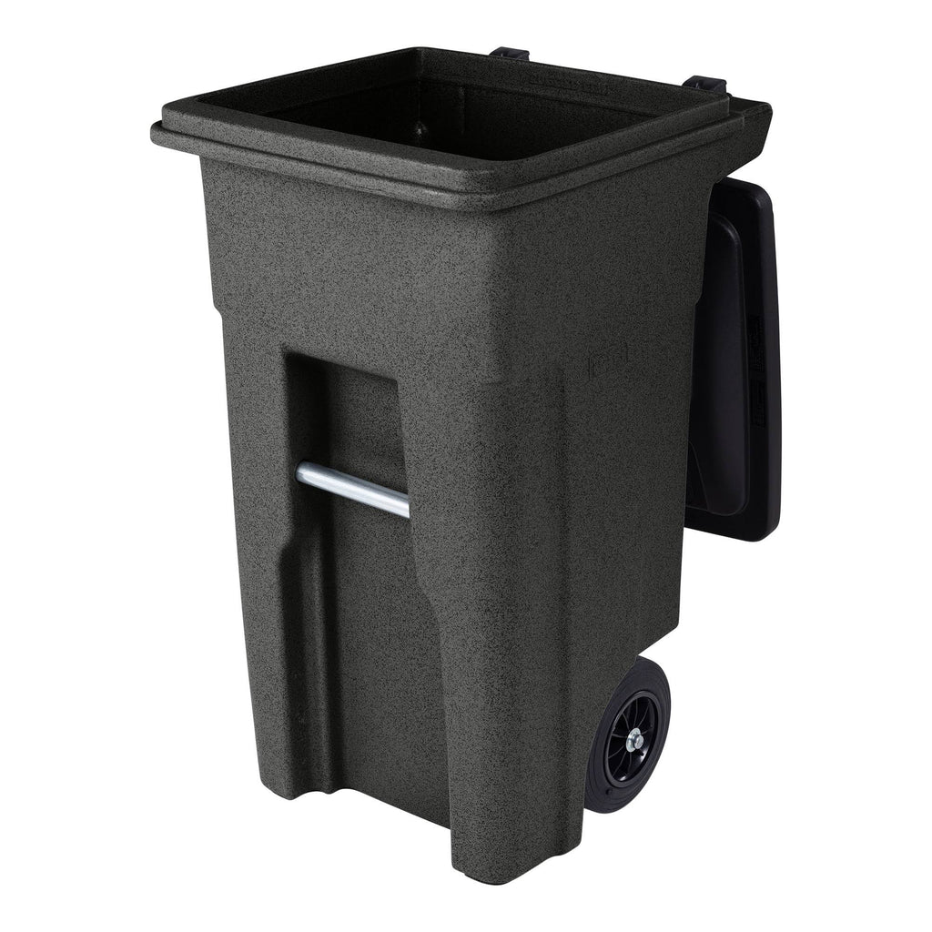 Trash Can with Quiet Wheels and Attached Lid k7