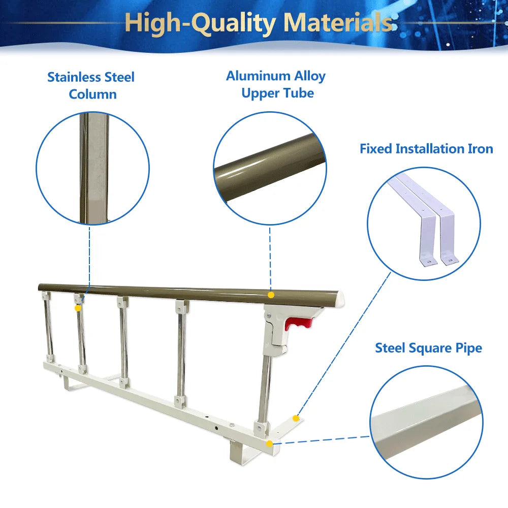 Bed Rail for Elderly Safety Assist Handle Adjustable Support k7