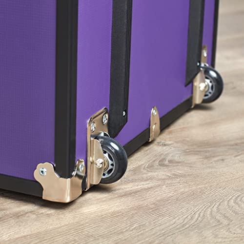 Wardrobe Trunk with Wheels 35x21x16 Purple k7