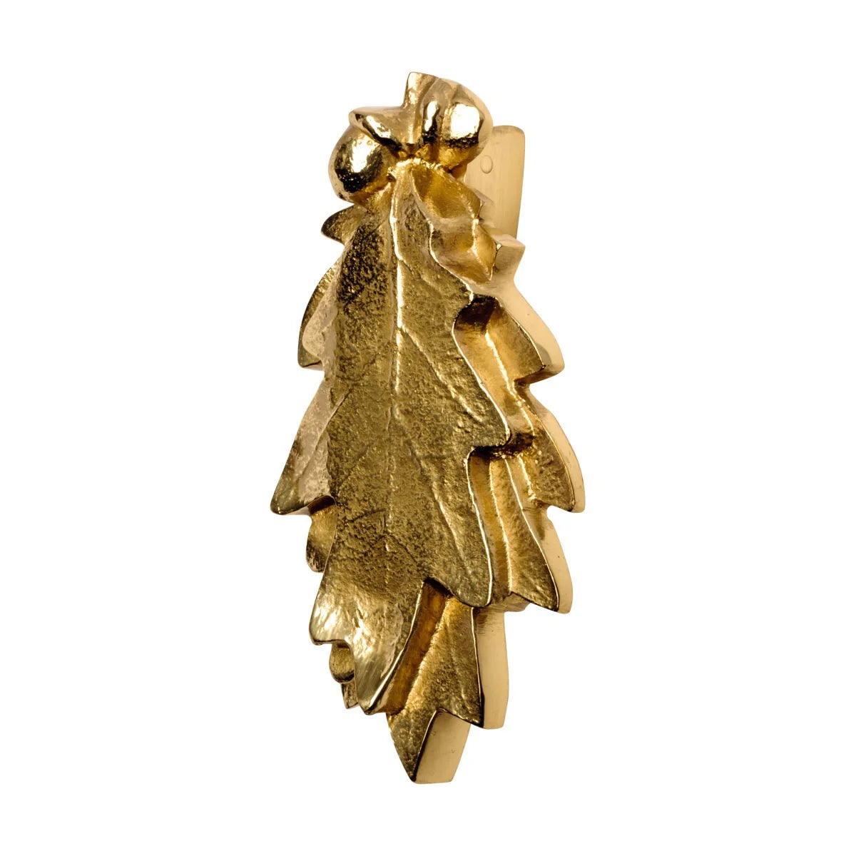 Solid Brass Oak Leaf Door Knocker 6in A7
