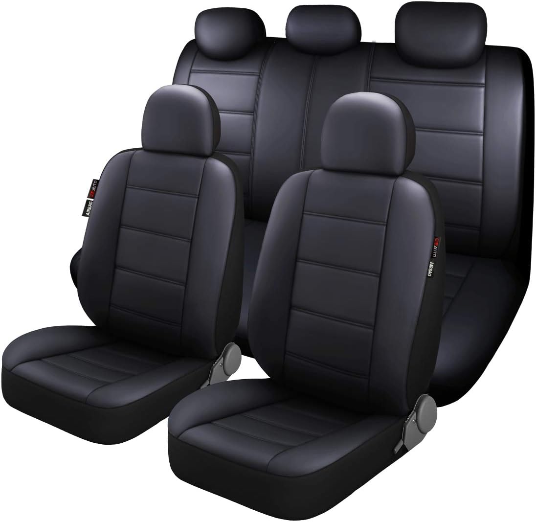 Car Seat Cover Full Set 11pcs Black A7