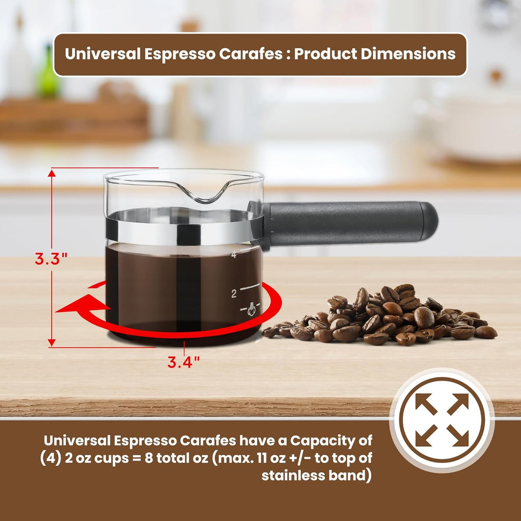 Glass Espresso Carafe Replacement 4-Cup a7