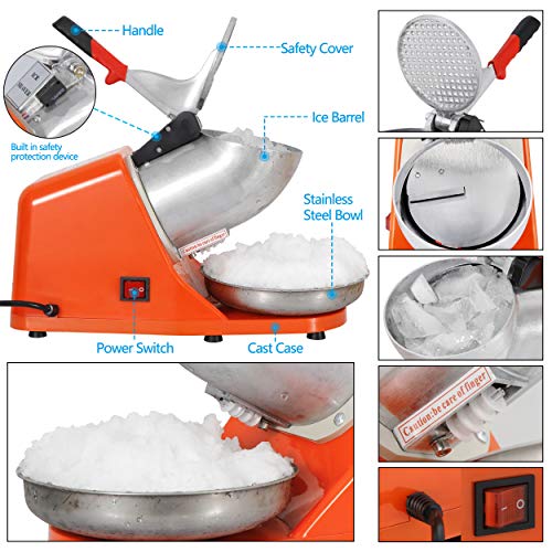 Ice Crusher Machine with Stainless Steel Blade, 300W for Home & Commercial Use 7k
