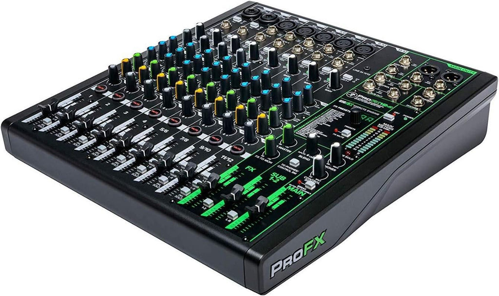 12-Channel FX USB Mixer Bundle with Headphones & Cables k7