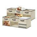 DECOMOMO 13 Inch Cube Storage Bins | Cube Organizer Bins with Clear Window, Fabric Storage Cubes for Shelves Closet Toys Clothes (13" / 6pcs, Beige)