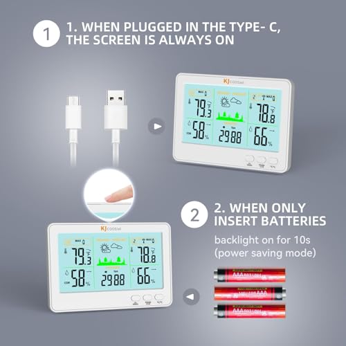 Indoor Outdoor Thermometer Hygrometer Wireless Weather Station 7k