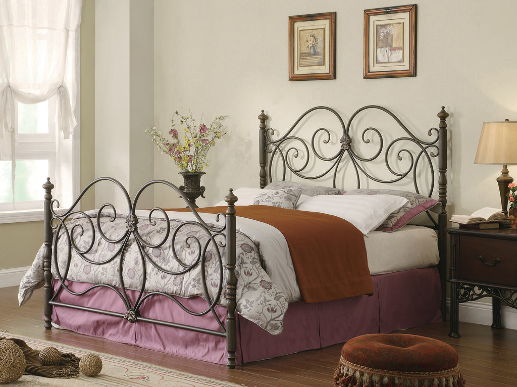 Metal Scroll Bed Dark Bronze k7