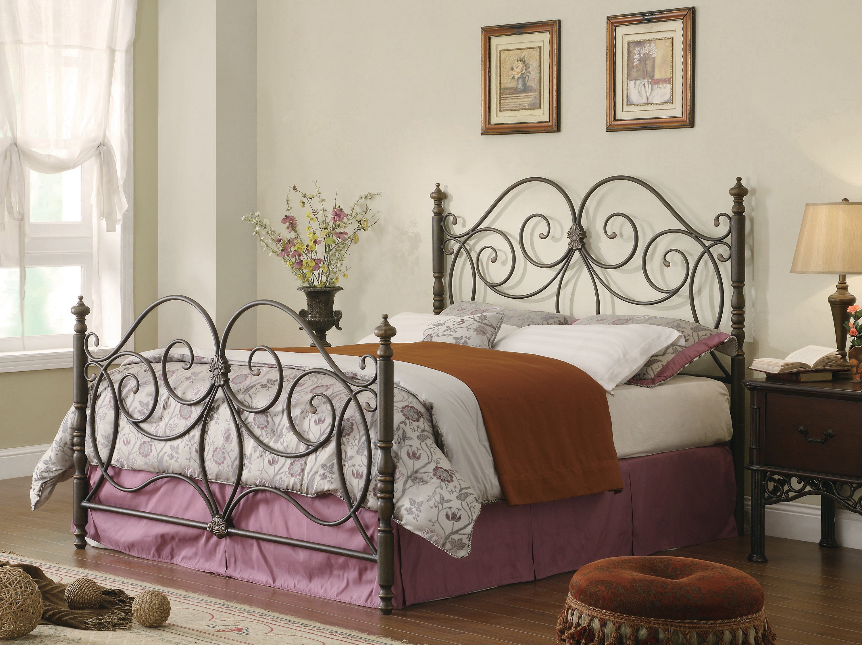 Metal Scroll Bed Dark Bronze k7